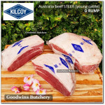 Beef D Rump frozen Australia A budget/eco KILCOY steak cuts 3/4" 2cm weight vary 200-600 g/pc (price/600g 1-2pcs)